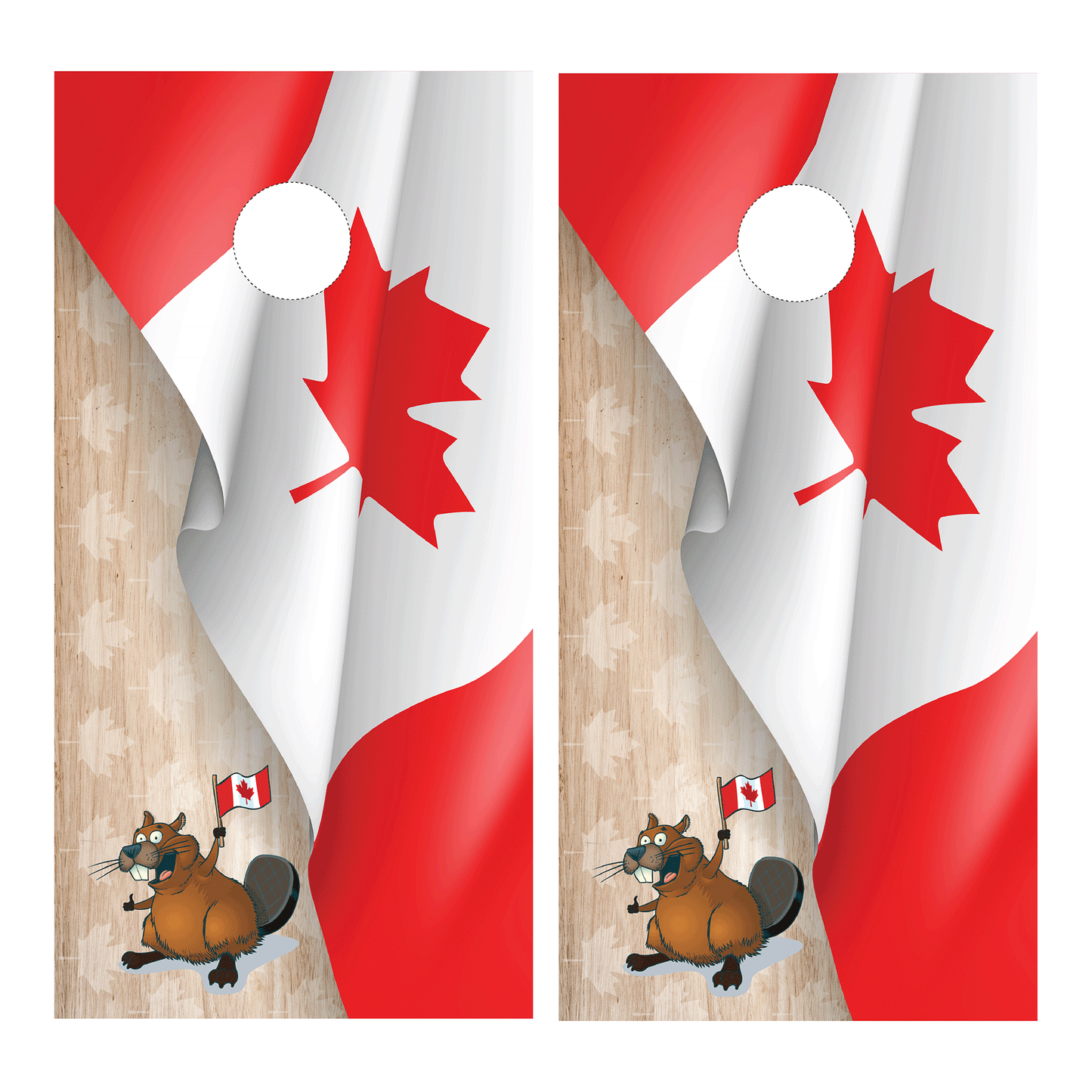 Canadian Beaver Cornhole Wrap