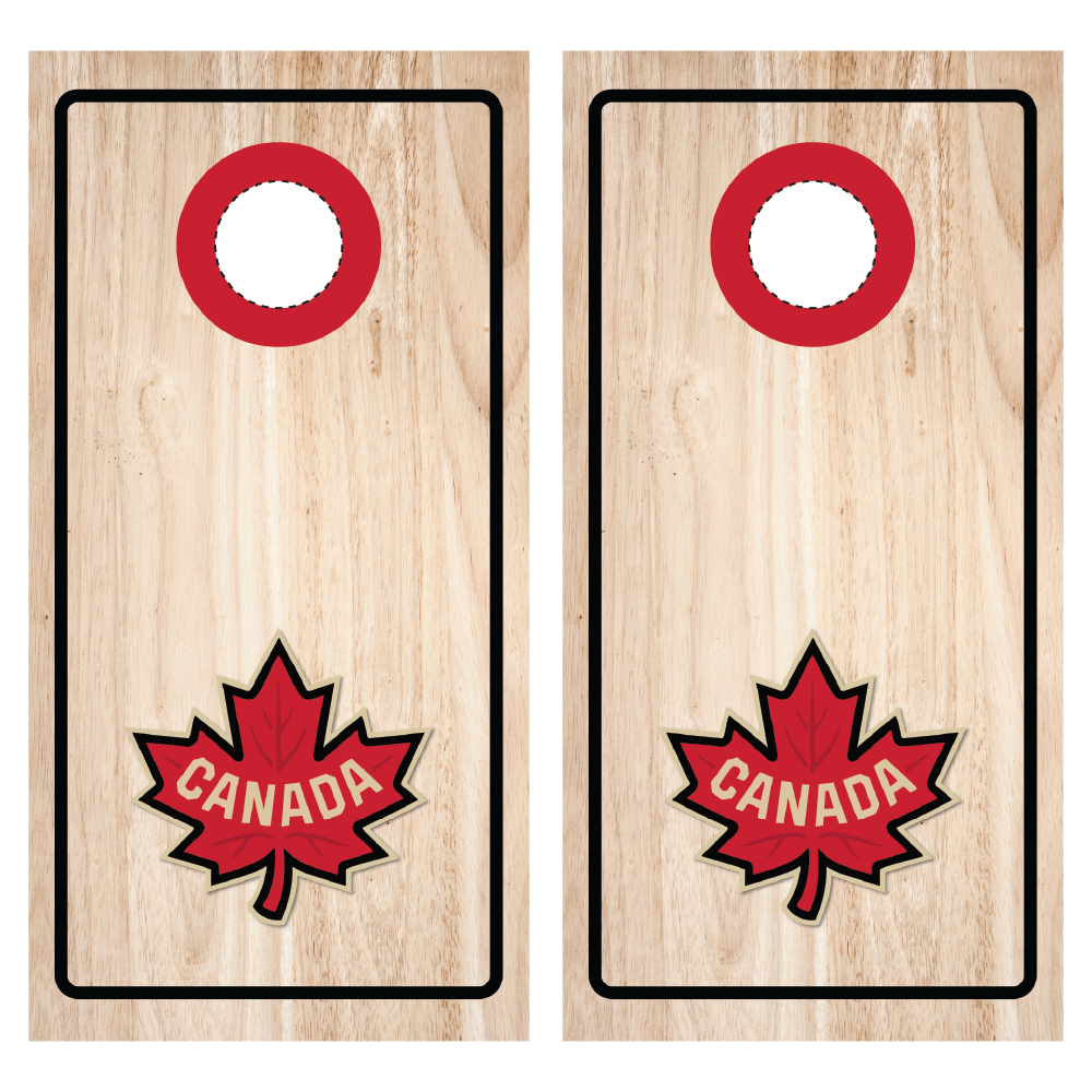 Canada Red Zone Cornhole Wraps