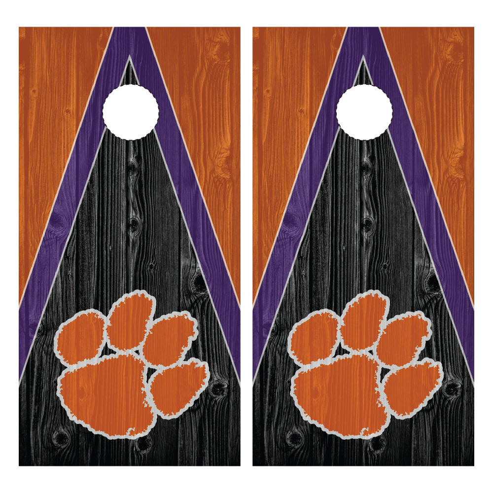 Clemson Tigers Cornhole Wraps