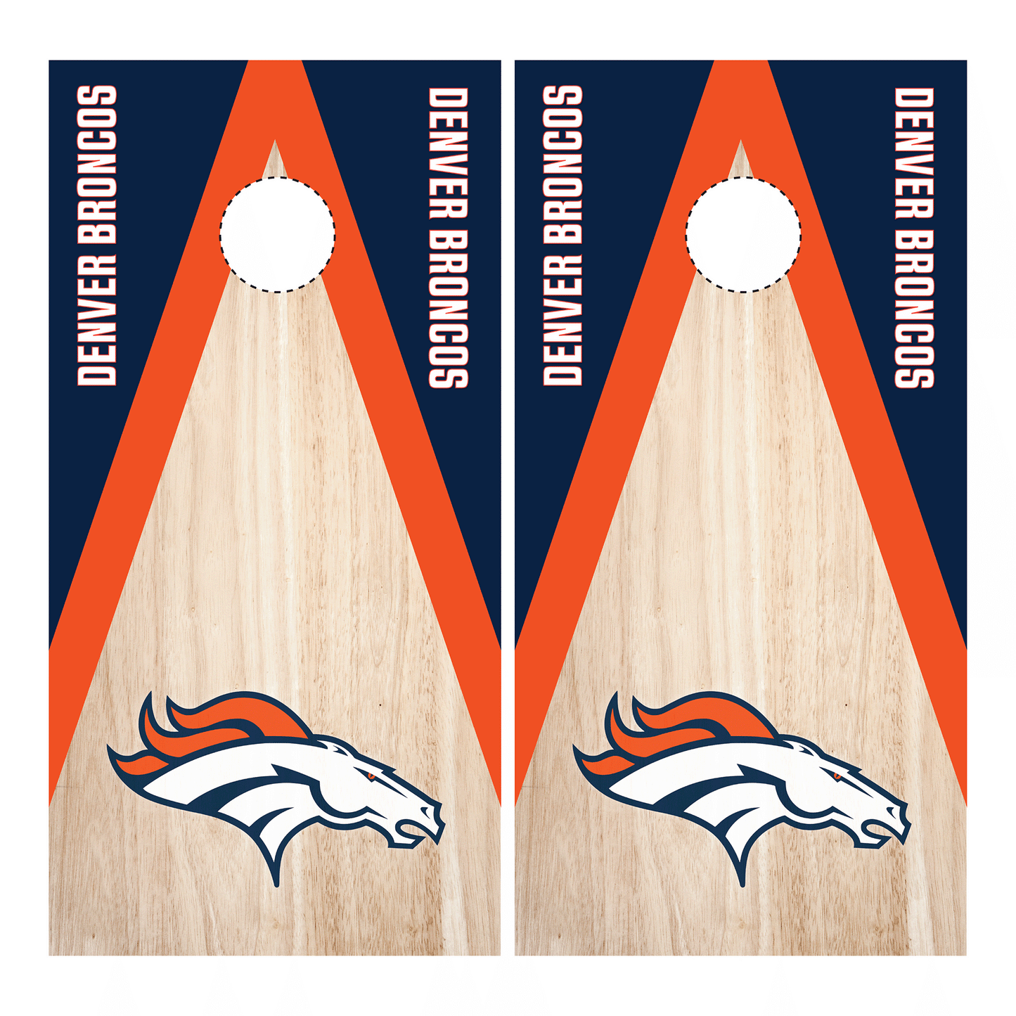 Denver Broncos Cornhole Wraps