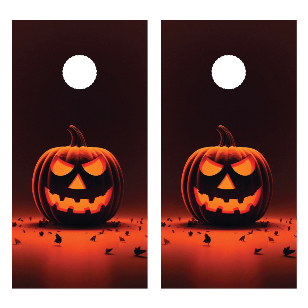 Jack O Lantern Cornhole Wraps