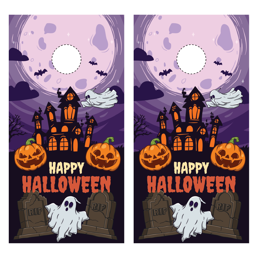 Halloween Cornhole Wraps