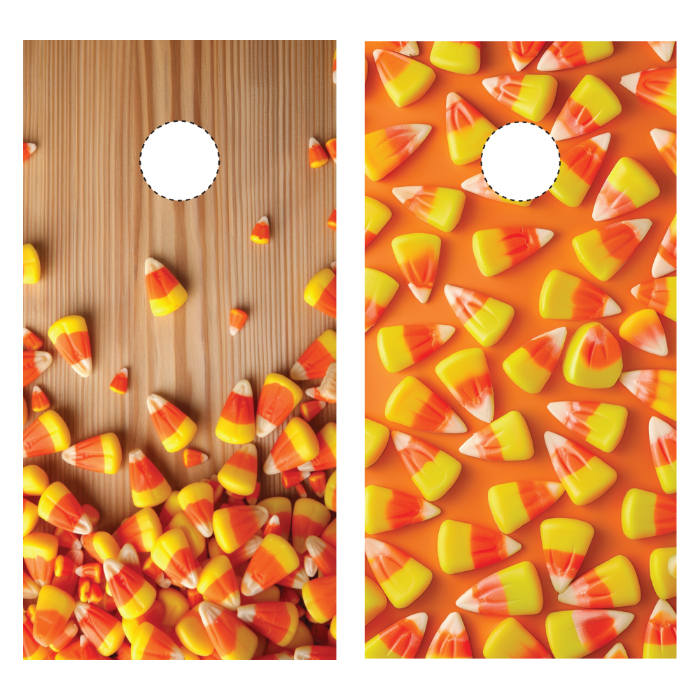 Halloween Candy Corn Cornhole Wraps