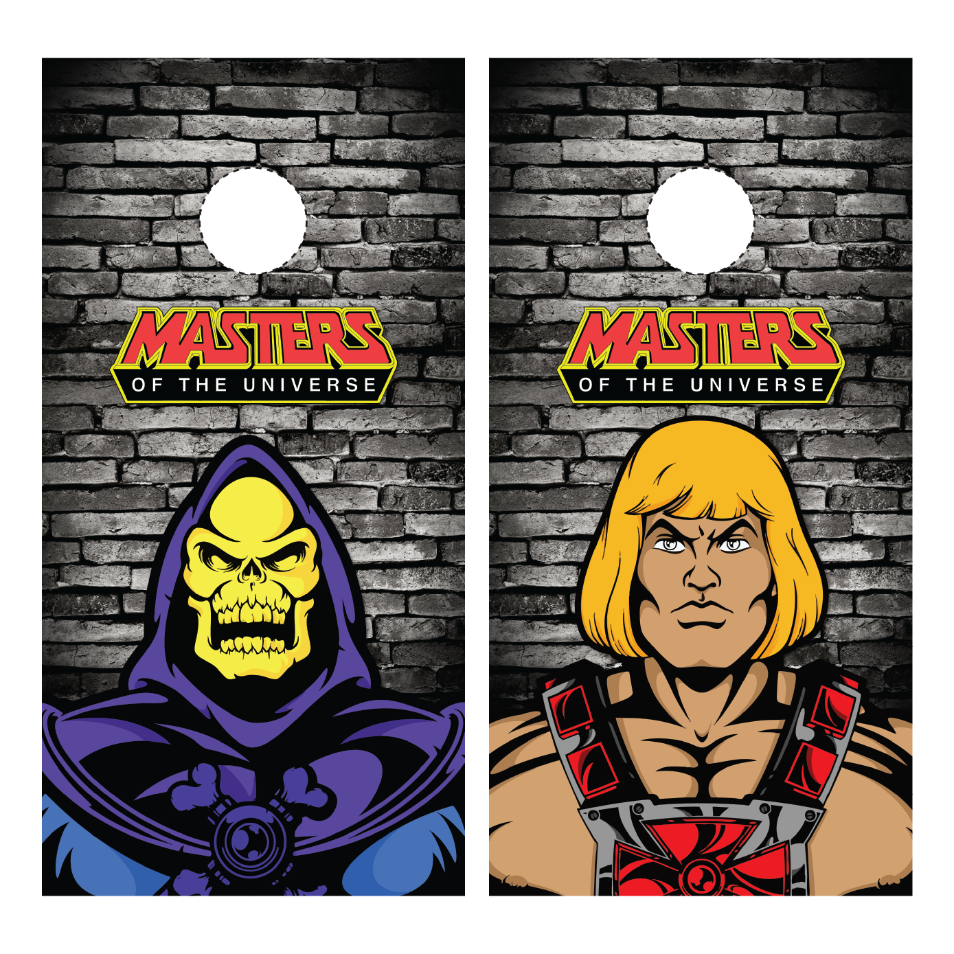 He-Man and Skeletor Cornhole Wraps