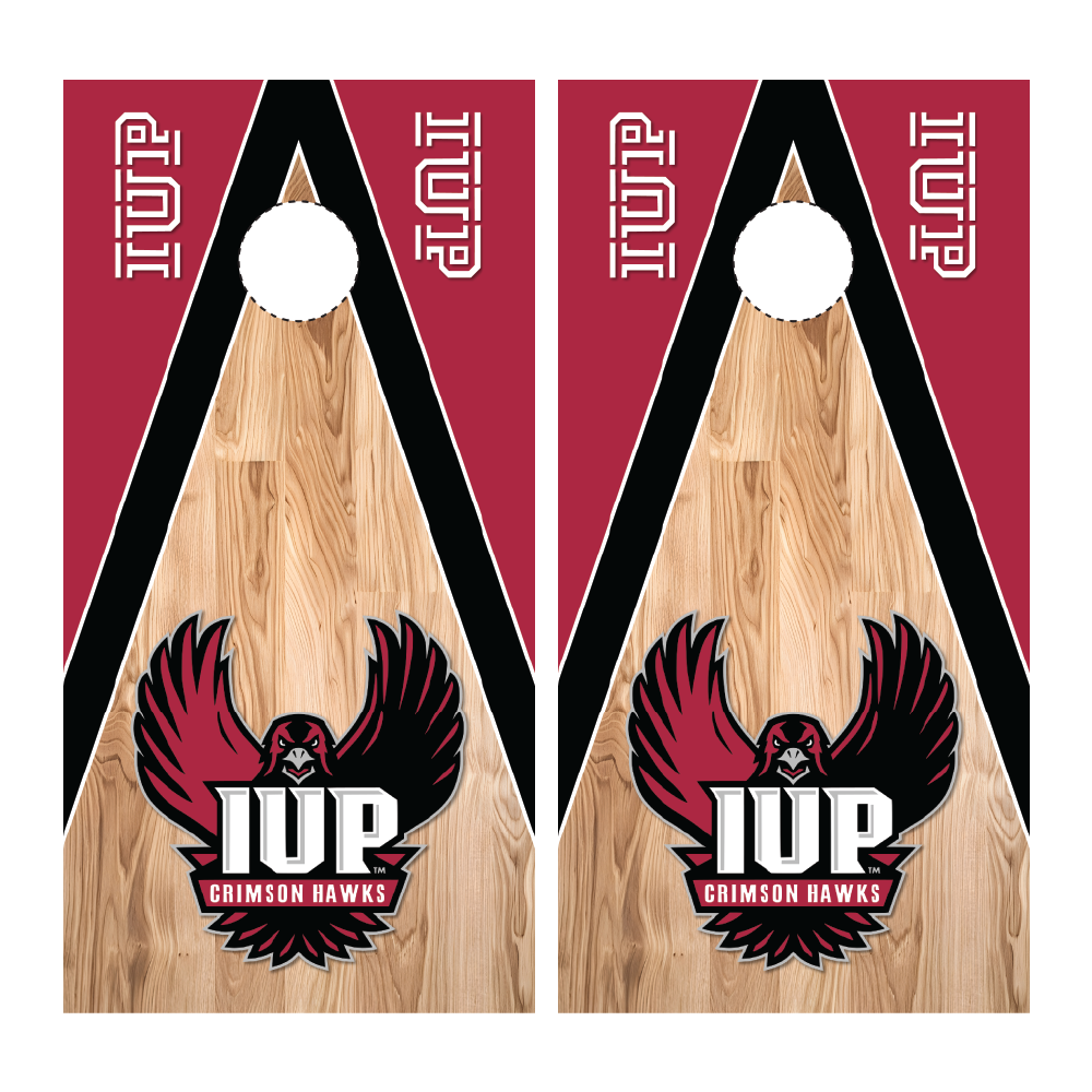 Indiana University of Pennsylvania Crimson Hawks Cornhole Wraps