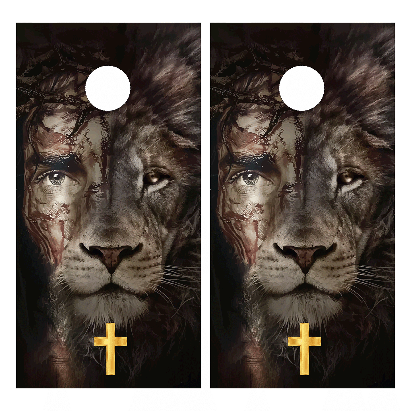 Jesus Lion Cornhole Wrap