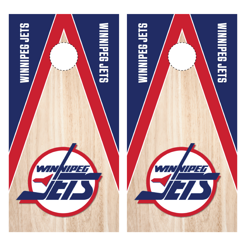 Winnipeg Jets Logo Cornhole Wraps