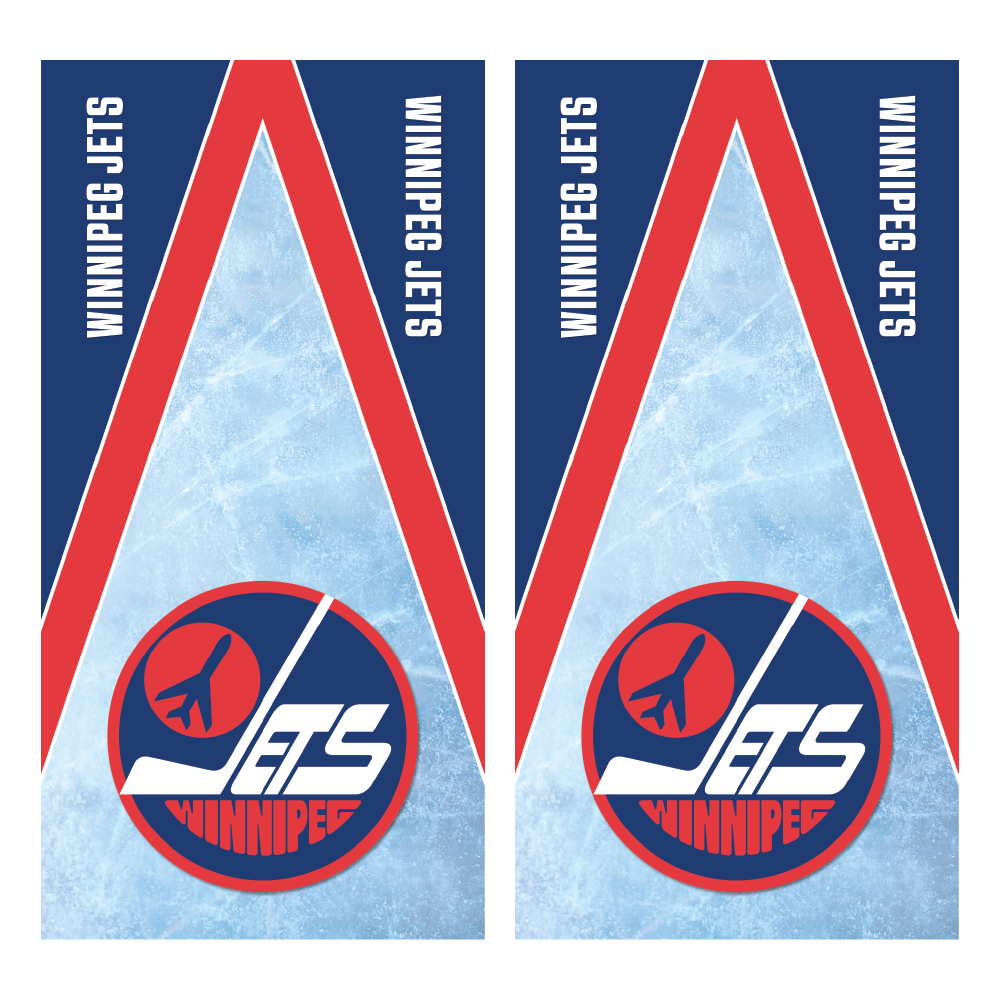 Winnipeg Jets Original Logo Cornhole Wraps