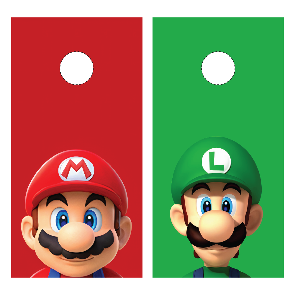 Mario and Luigi Cornhole Wraps