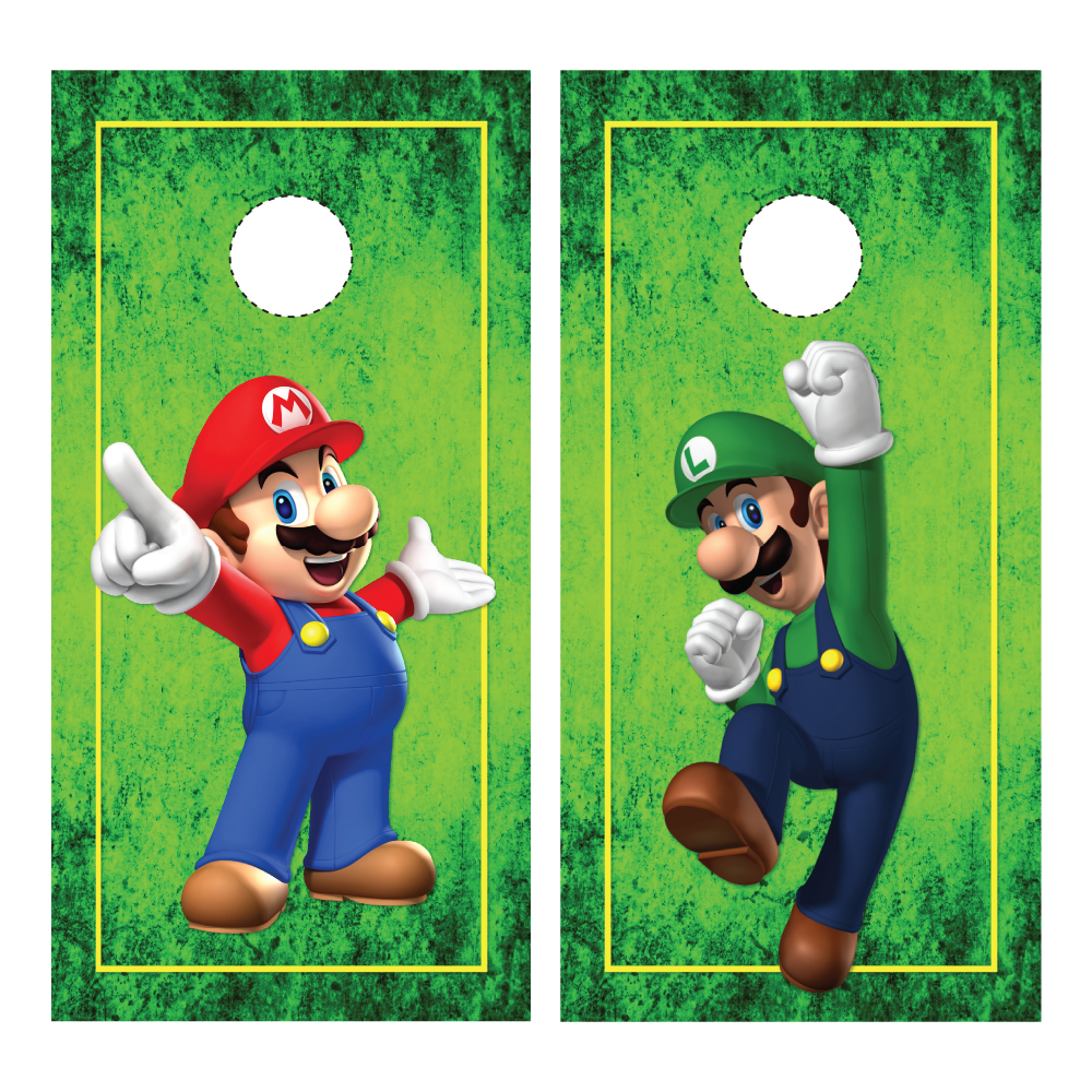 Mario Luigi Cornhole Wraps