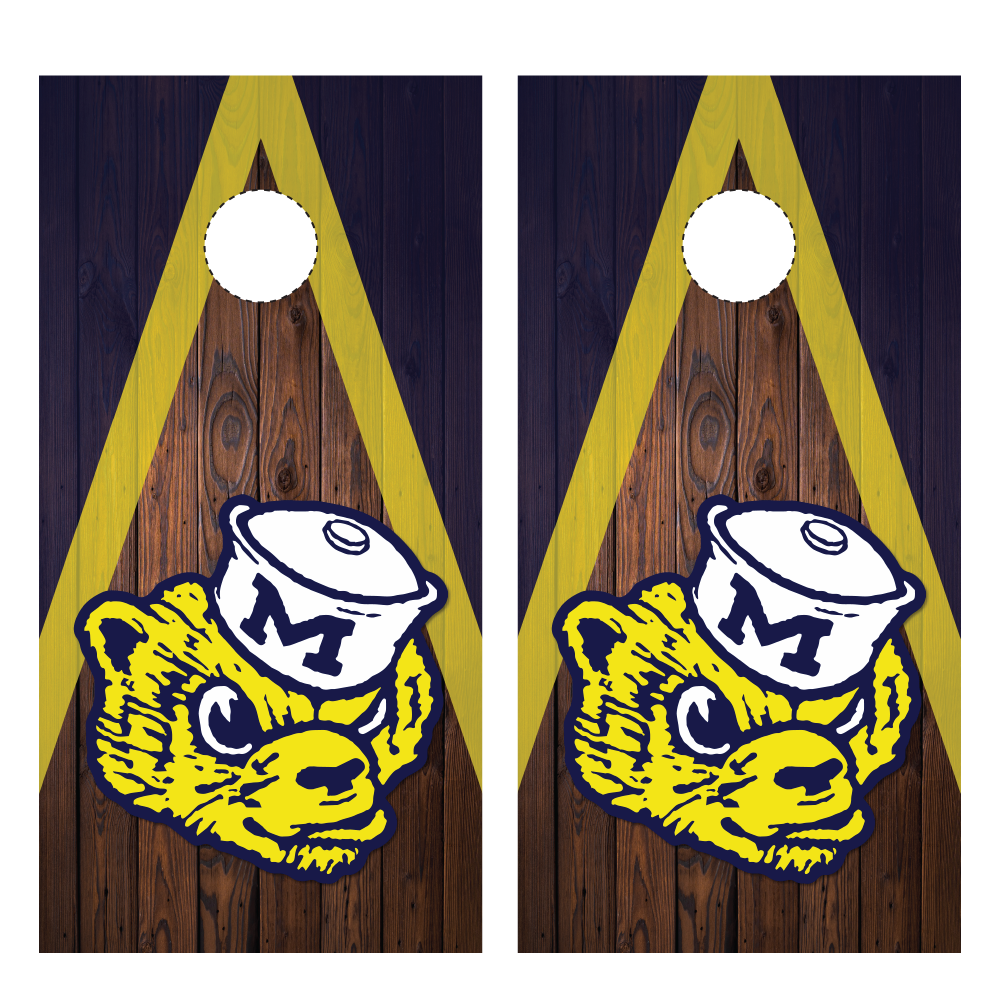 Michigan Wolverines Cornhole Wraps