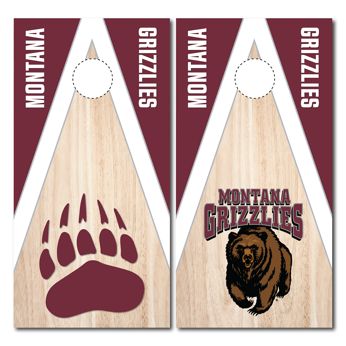 University of Montana Grizzlies Cornhole Wraps