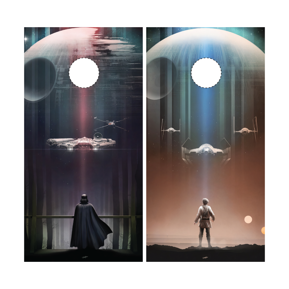 Star Wars Luke Vader Cornhole Wraps