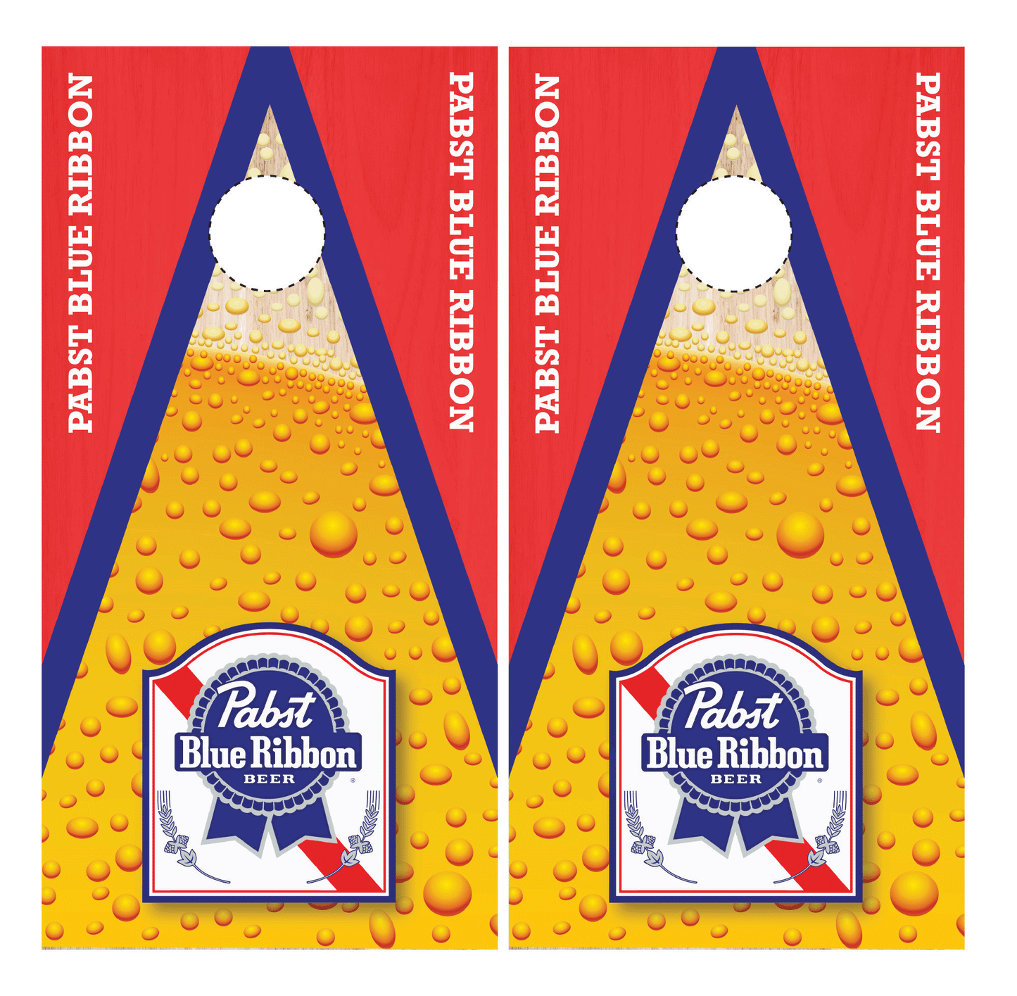 Pabst Blue Ribbon Cornhole Wraps