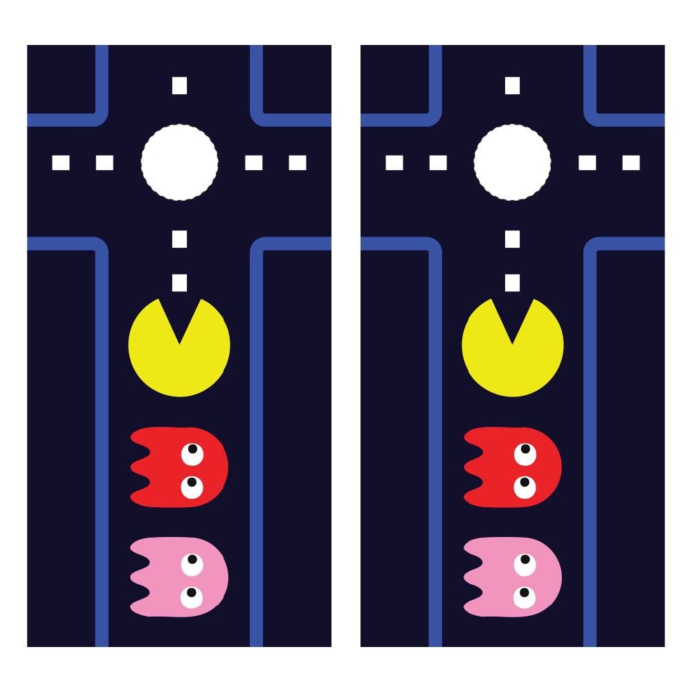 Pac-Man Cornhole Wraps