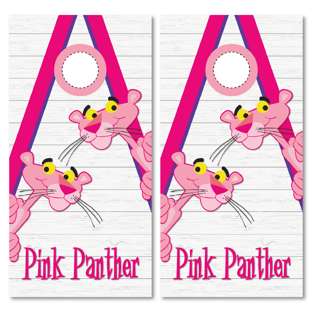 Pink Panther Cornhole Wraps