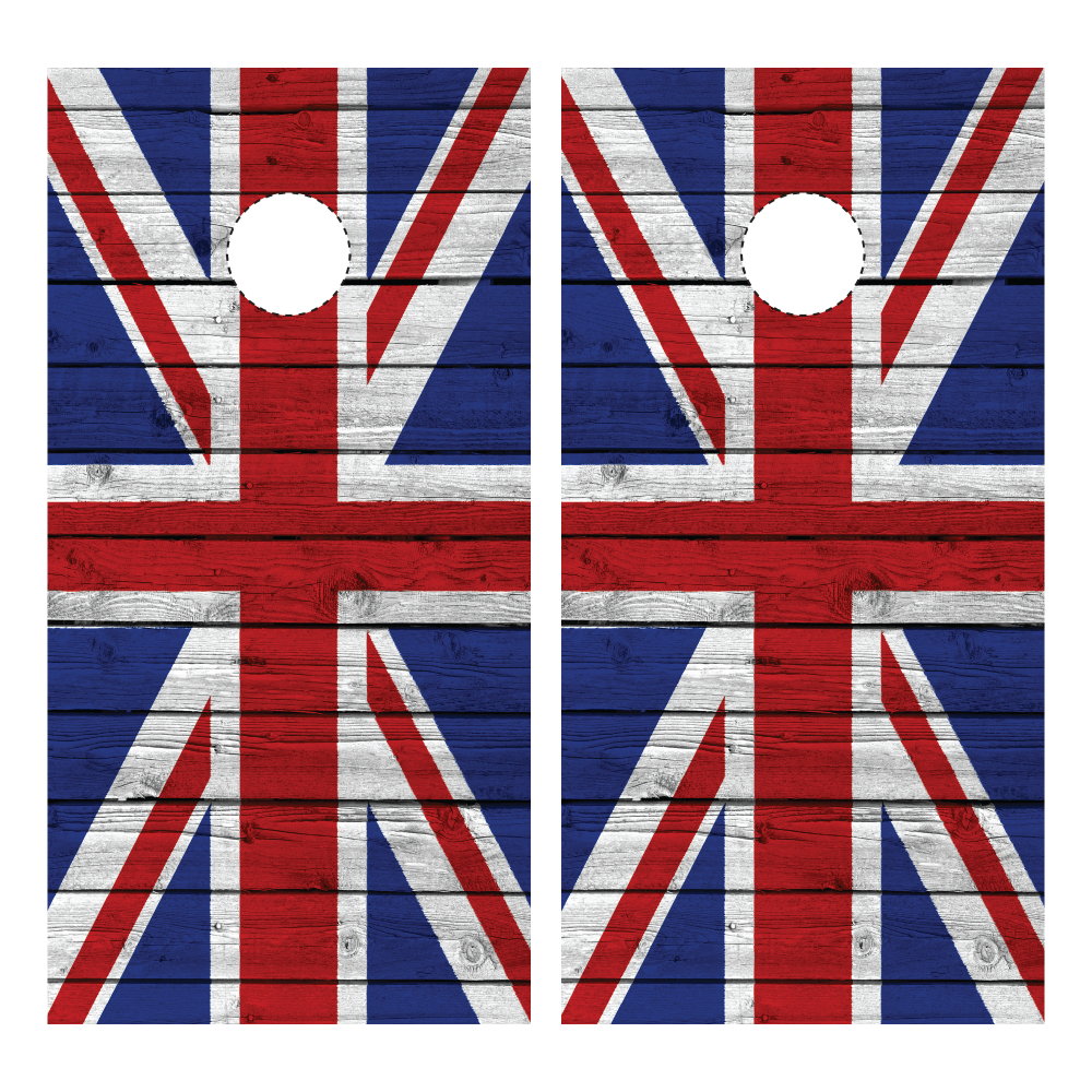 Union Jack Cornhole Wraps