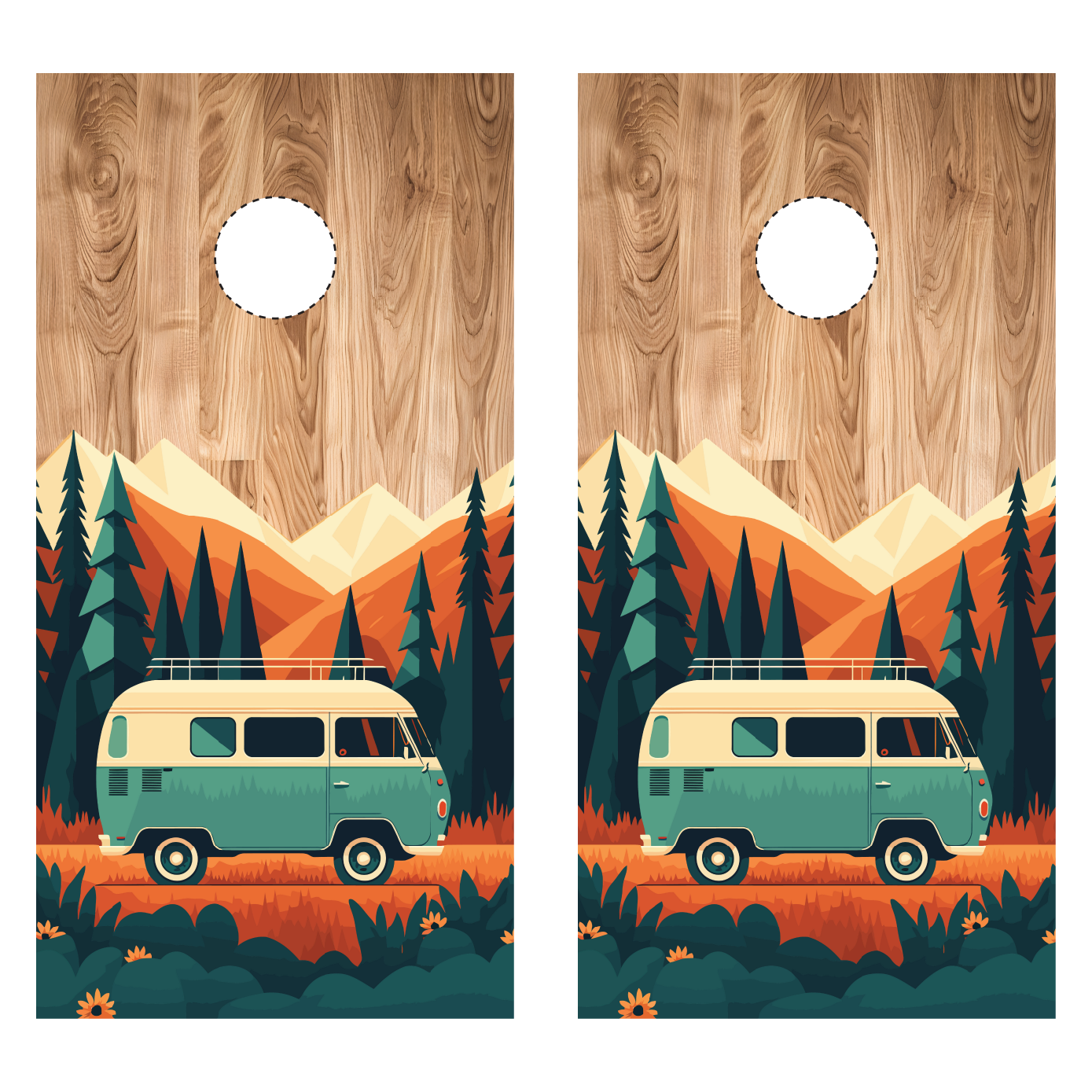 Volkswagen Van Cornhole Wraps