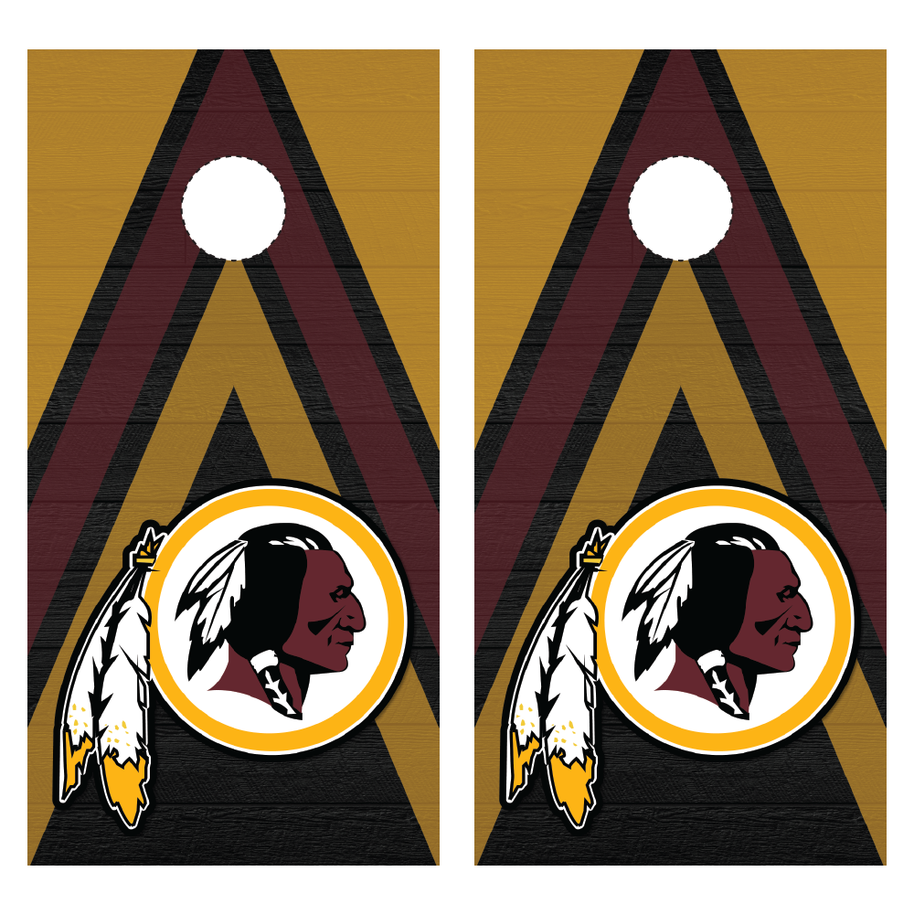 thumbnail image 2 of Washington Redskins Diamond Plate Cornhole Board Decal Wrap – Miller Graphics Vinyl 2 of 4