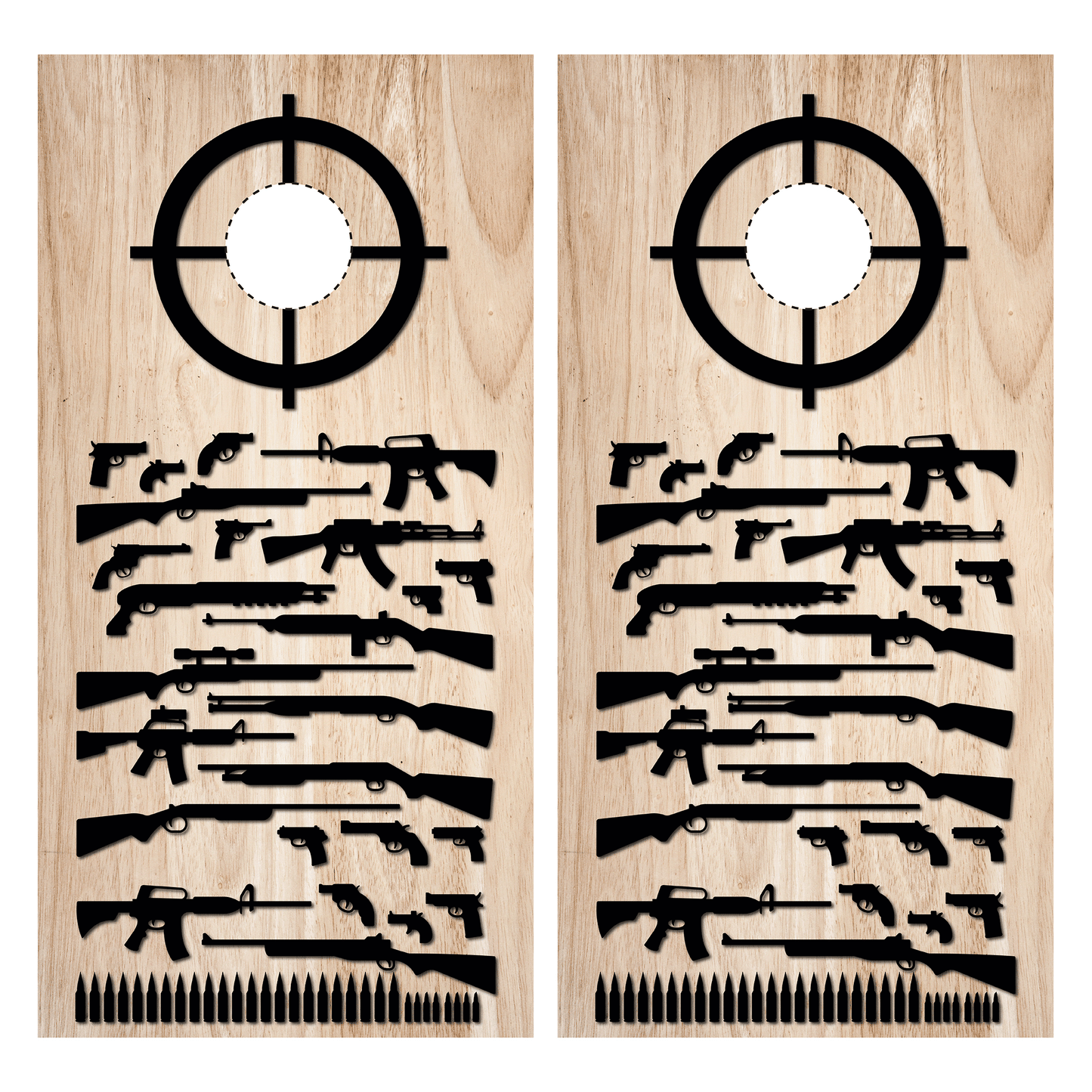 Guns Crosshairs Cornhole Wrap