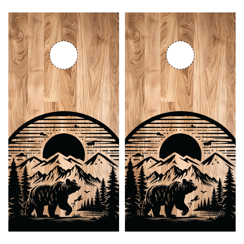 Bear Mountains Cornhole Wrap
