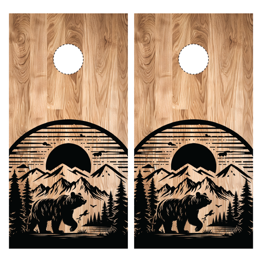 Bear Mountains Cornhole Wrap
