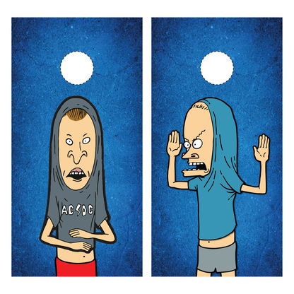 Beavis and Butthead Cornhole Wraps