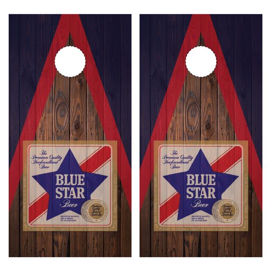 Blue Star Beer Cornhole Wraps