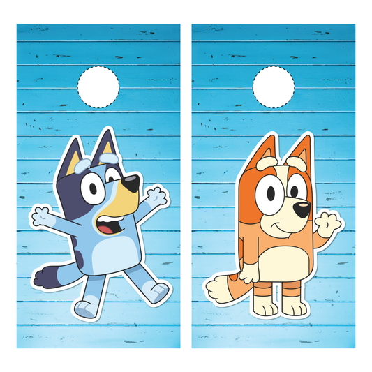 Bluey Bingo Cornhole Wraps