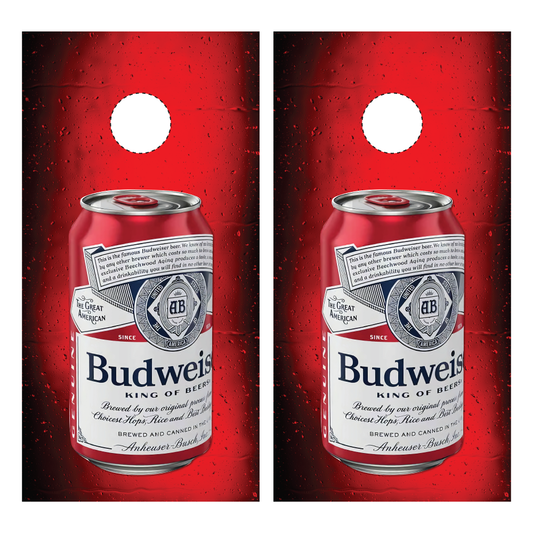 Budweiser Can Cornhole Wraps