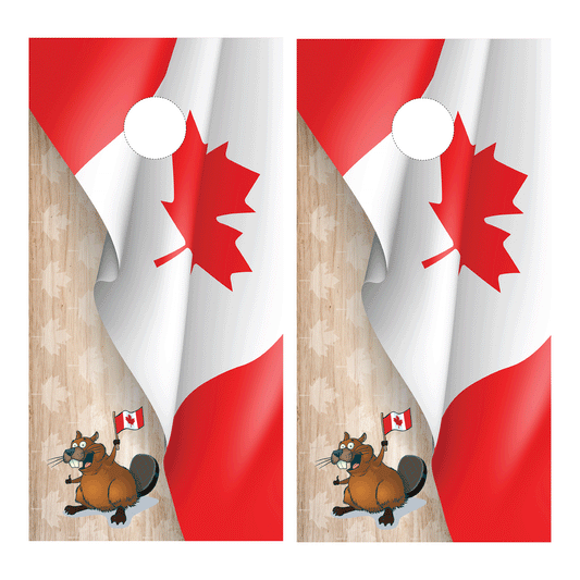 Canadian Beaver Cornhole Wrap