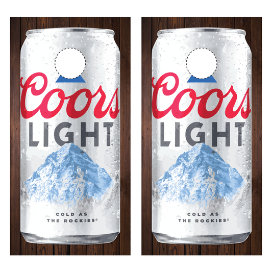 Coors Light Can Cornhole Wraps