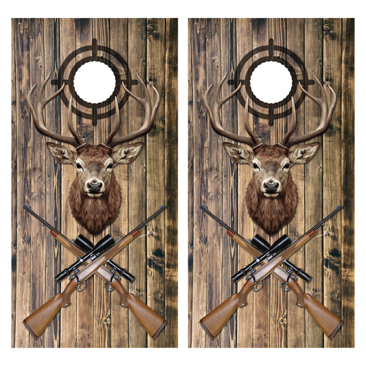 Deer Hunting Cornhole Wraps
