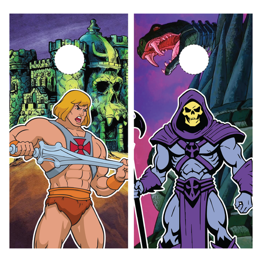 Skeletor and He-Man Cornhole Wraps