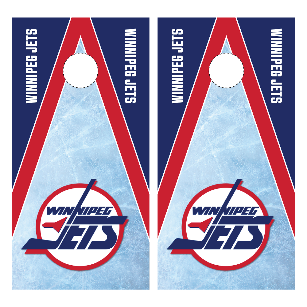 Winnipeg Jets Logo Cornhole Wraps