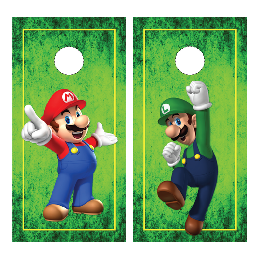 Mario Luigi Cornhole Wraps