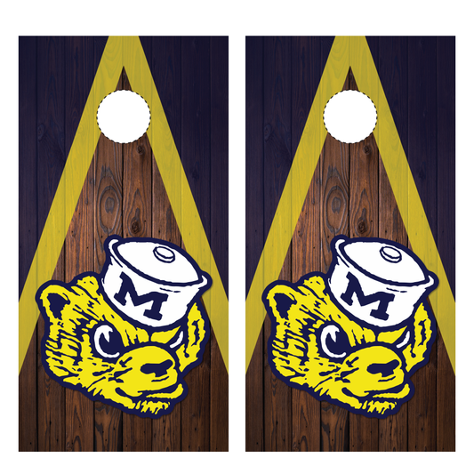 Michigan Wolverines Cornhole Wraps
