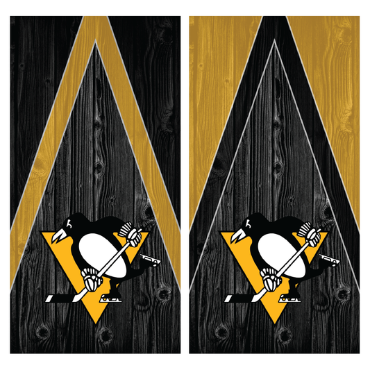 Pittsburgh Penguins Cornhole Wraps, Pittsburgh Penguins Home Away Cornhole