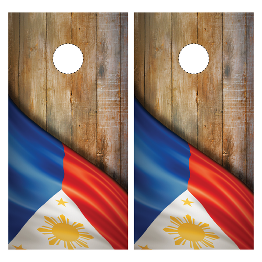 Philippines Flag Cornhole Wraps
