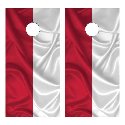 Polish Flag Cornhole Wraps