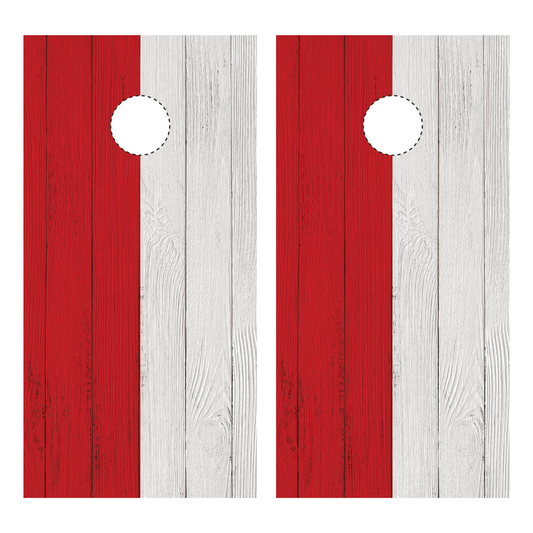 Flag of Poland Cornhole Wraps