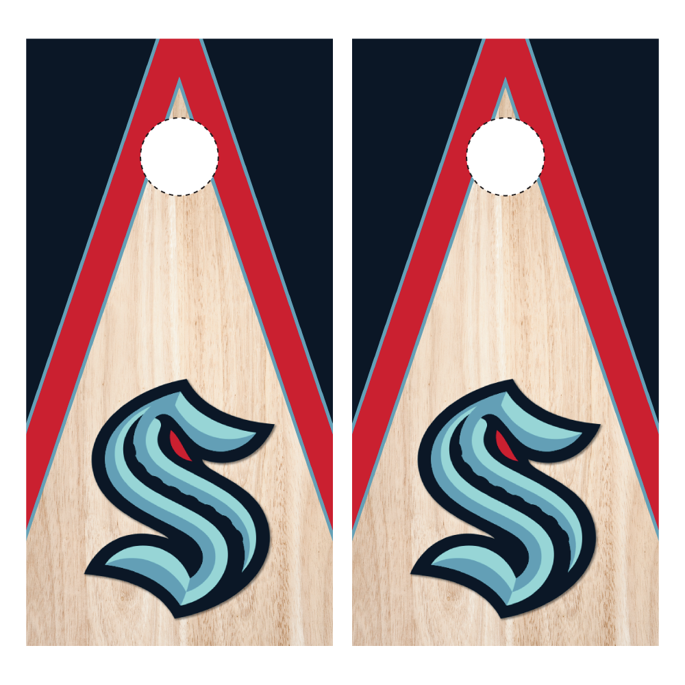 Seattle Kraken Cornhole Wraps