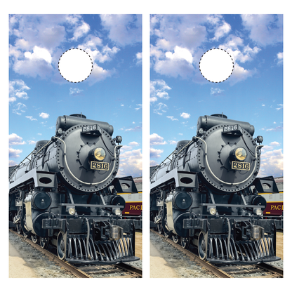 Vintage Train Cornhole Wraps