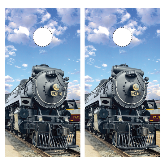 Vintage Train Cornhole Wraps