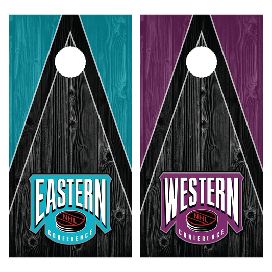 Eastern vs. Western NHL Conference Cornhole Wraps