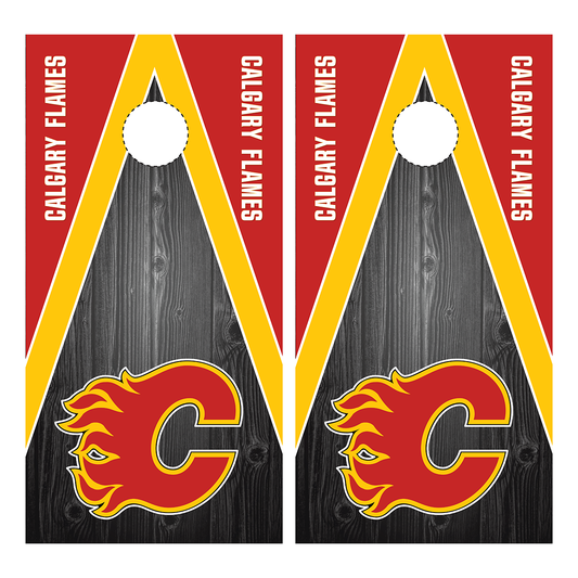 Calgary Flames Cornhole Wrap