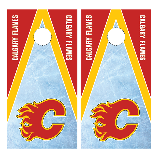 Calgary Flames Cornhole Wrap