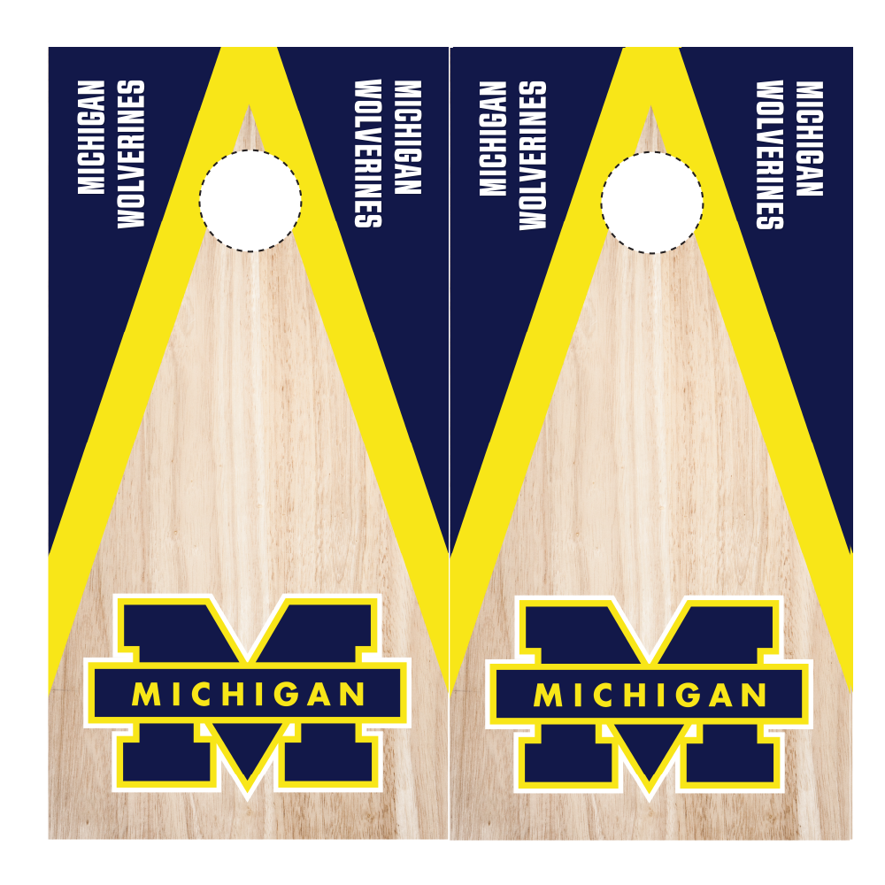 University of Michigan State Wolverines Cornhole Wraps