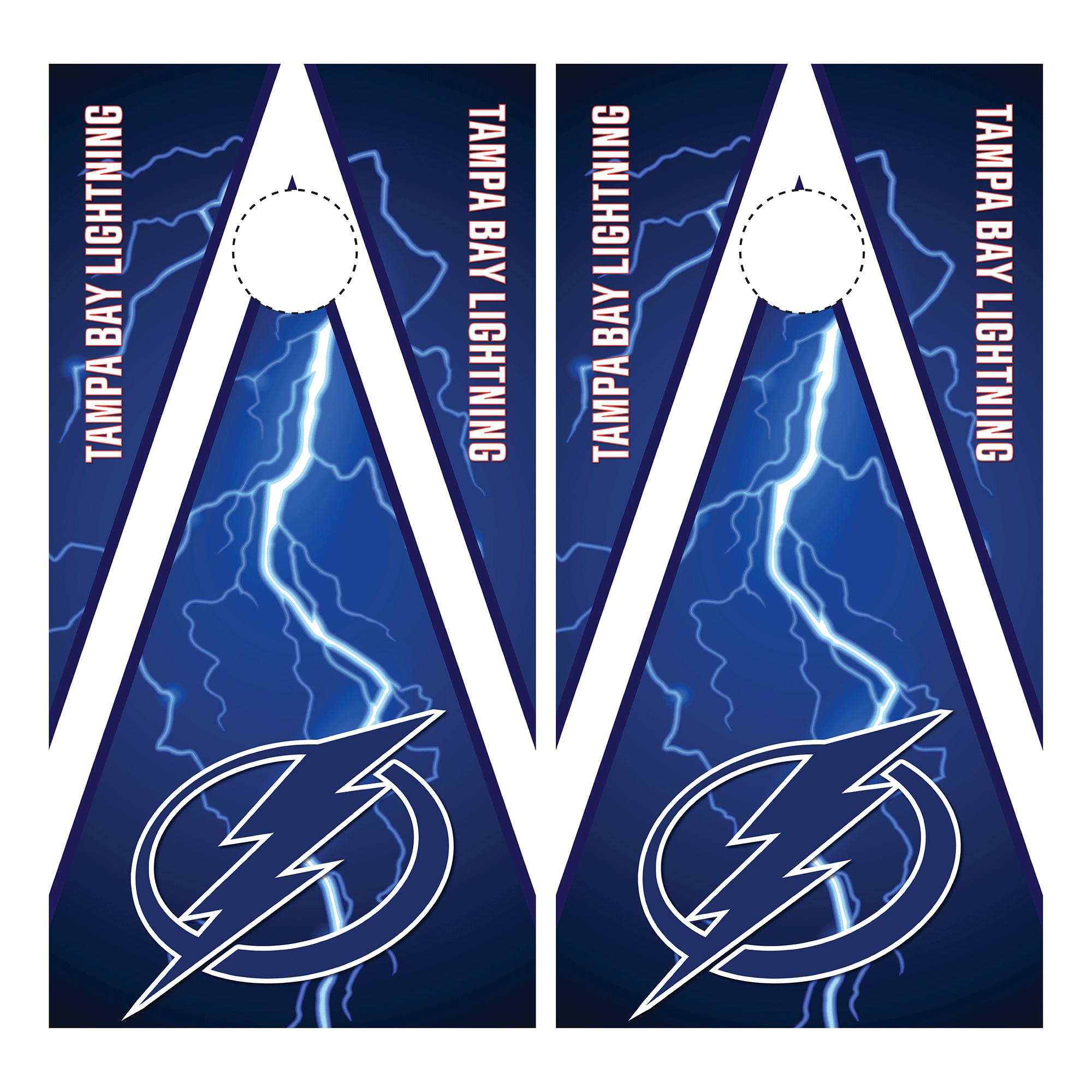 Tampa Bay Lightning Cornhole Wraps | Custom Cornhole Wraps ...